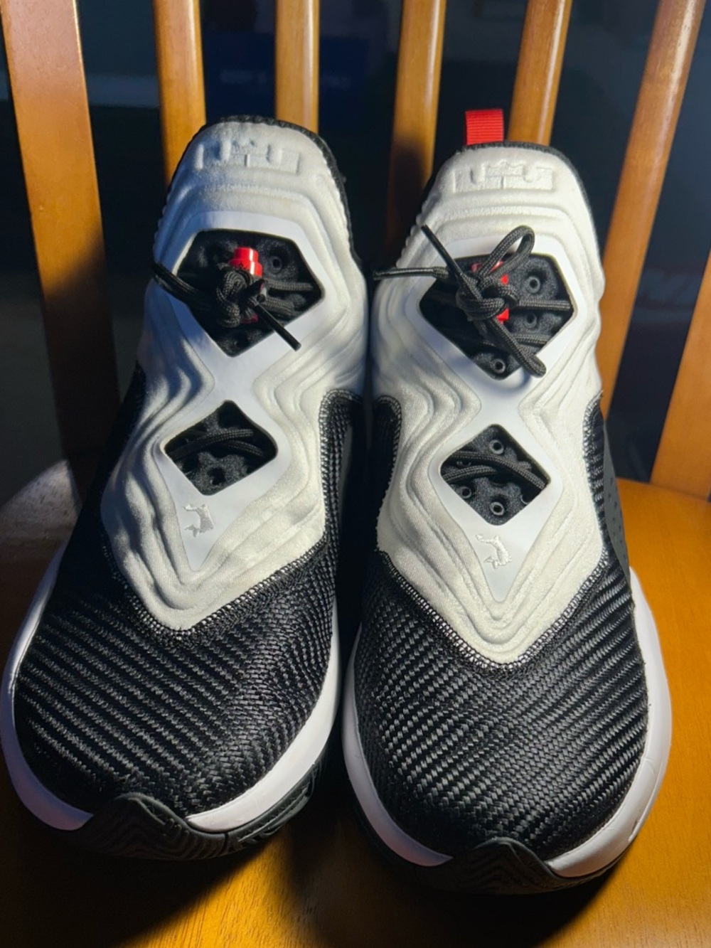 Lebron Soilder XIV-Men's Black, White and Red Slip-On Athletic Sneakers